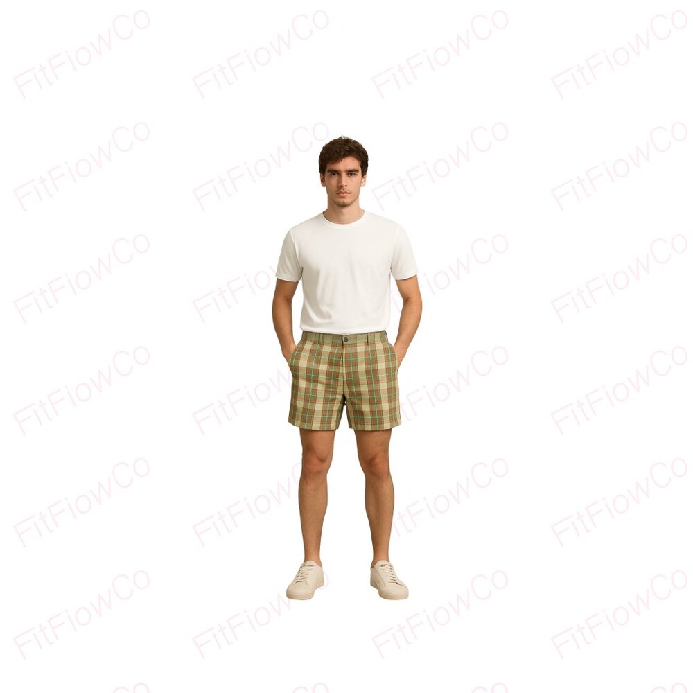 ✨ Lucky Brand Plaid Cotton Shorts Men’s Size 38  Casual Heritage Style pre-owned